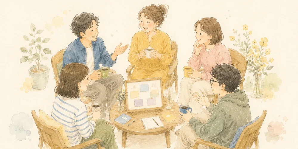 テーマを囲んで語り合うテーマ座談会の様子